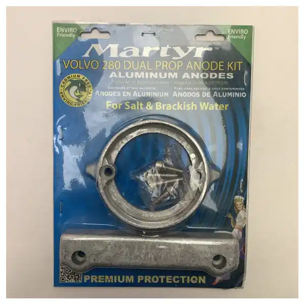 Bon Plan Martyr Aluminum Anode Kit for Volvo Penta 280 Engine - CM280DPKITA