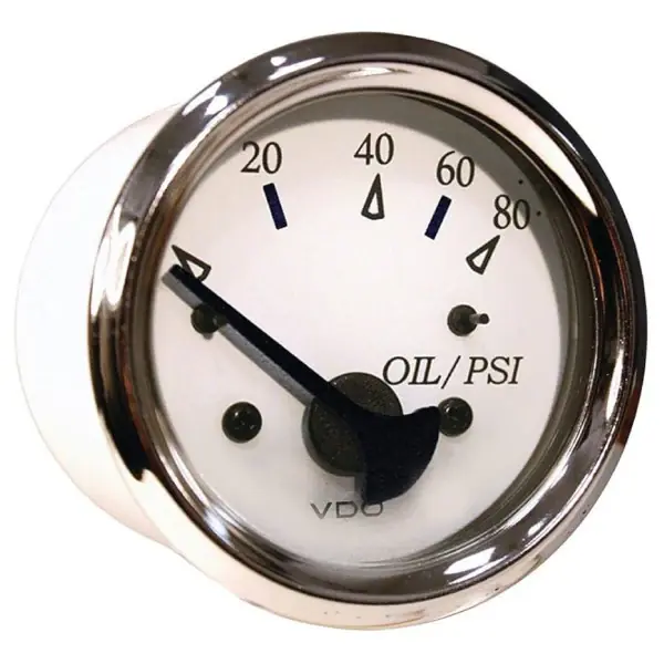 Seachoice VDO Engine Oil Pressure Gauge White - 15211 Promotion Saisonnière