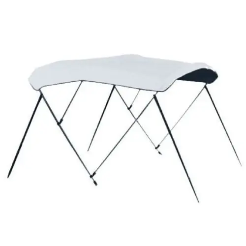 Livraison Express Carver 3 Bow 67 to 72 Inch White Vinyl Bimini Canvas - 402WV