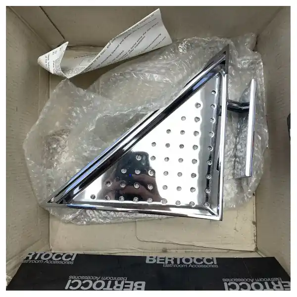 Bertocci Shower Corner Soap Basket 9524 Chrome Retour Gratuit