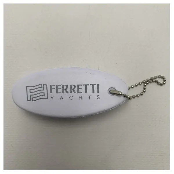 Commander Vite White Ferretti Yachts Key Ring Floater - 3006