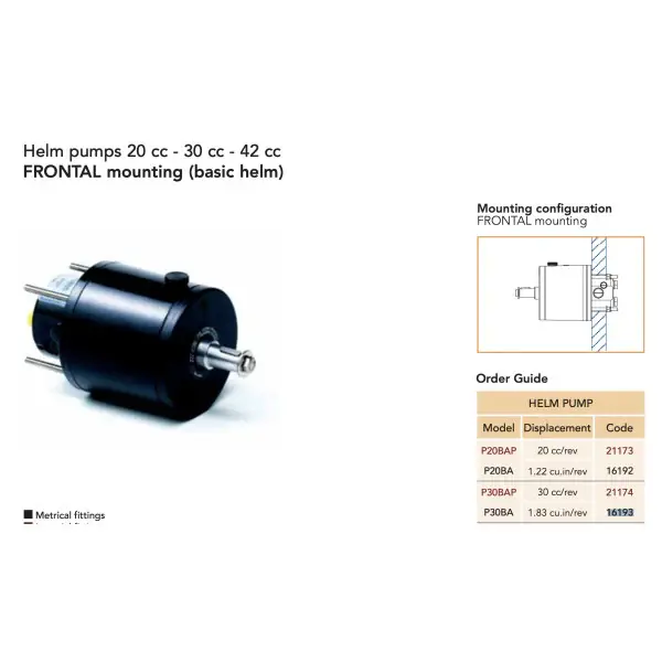BCS P30BA 30 cc Hydraulic Steering Pump 16193 Vente Flash