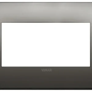 Vimar 19654.09 Arke Classic 4 module Black Chrome Cover Plate Dernier Modèle