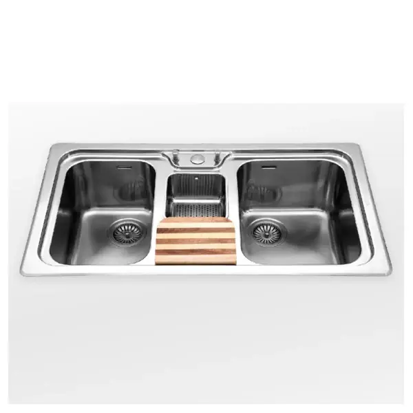 Seulement Aujourd'hui Alpex Inox 50/98 2v1b-e Double Sink 900 mm