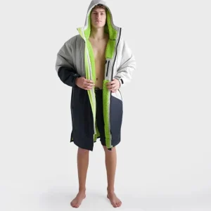 Advance - Poncho Impermeable Zippé Adulte Manches Longues Gris/Citron Meilleure Vente