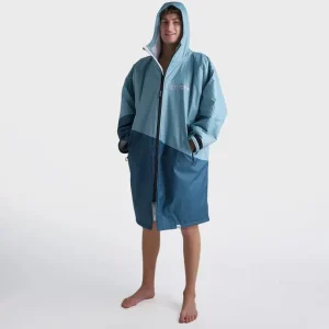 Advance - Poncho Impermeable Zippé Adulte Manches Longues Bleu / Gris Affaire À Saisir