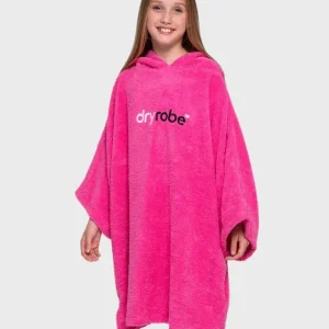 Nouveauté Towel Robe Organic - Poncho Coton Organic Enfant Rose