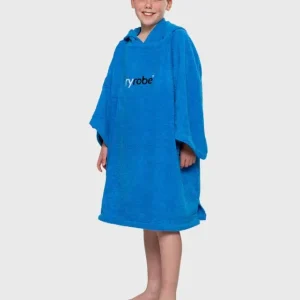 Quantité Limitée Towel Robe Organic - Poncho Coton Organic Enfant Bleu
