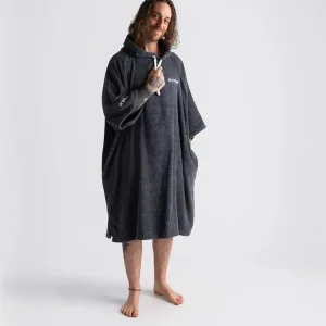 Commander Maintenant Towel Robe - Poncho Coton Organic Adulte Gris