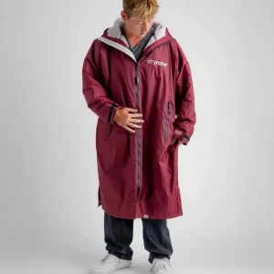 Satisfait Ou Remboursé Advance - Poncho Impermeable Zippé Adulte Manches Longues Rouge / Gris