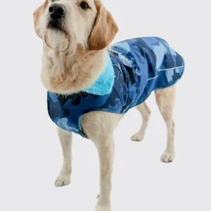 Dog Coat - Veste pour chien Bleu Camo / Bleu Expédition Rapide