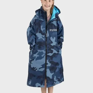 Paiement Sécurisé Advance Kids Changerobes - Poncho Impermeable Zippé Enfant Bleu Camo