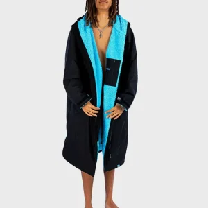 Prix Promo Advance - Poncho Impermeable Zippé Adulte Manches Longues Noir / Bleu