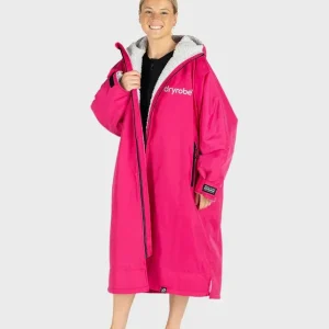 Acheter Direct Advance - Poncho Impermeable Zippé Adulte Manches Longues Rose / Gris