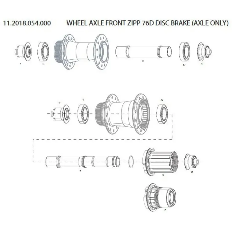 Vente Directe Sram Axe de moyeu avant 76D Disc Brake