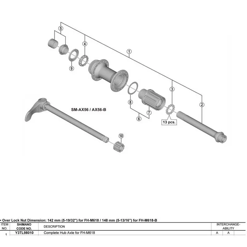 Meilleur Prix Shimano Axe traversant arrière FH-M678
