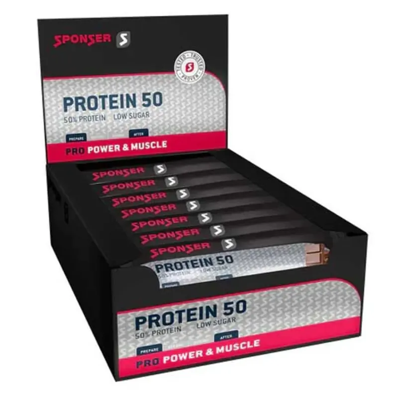 Sponser Sport Food Barres protéinées boîte g 50 Chocolat 25 unités Bon Marché