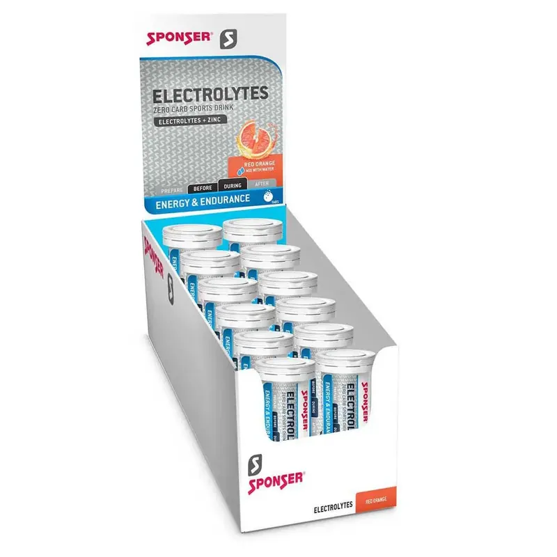 Sponser Sport Food Boisson Électrolyte Rouge Orange 4.5g 12 unités Réduction