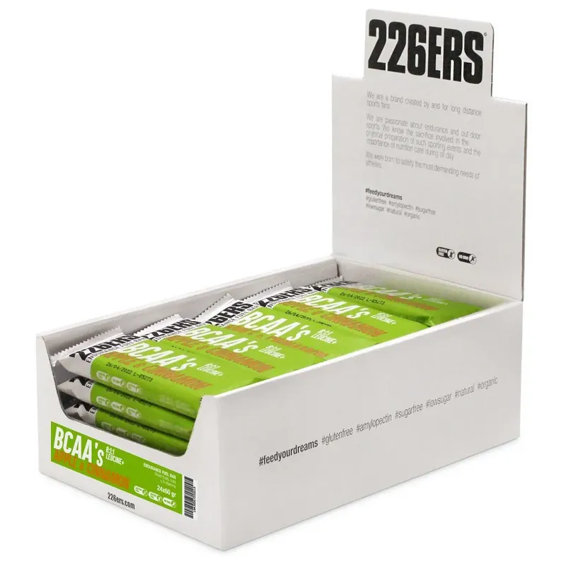 Prix Choc 226ERS Boîte de barres énergétiques Endurance Fuel BCAA´s Pomme 60g 24 unités