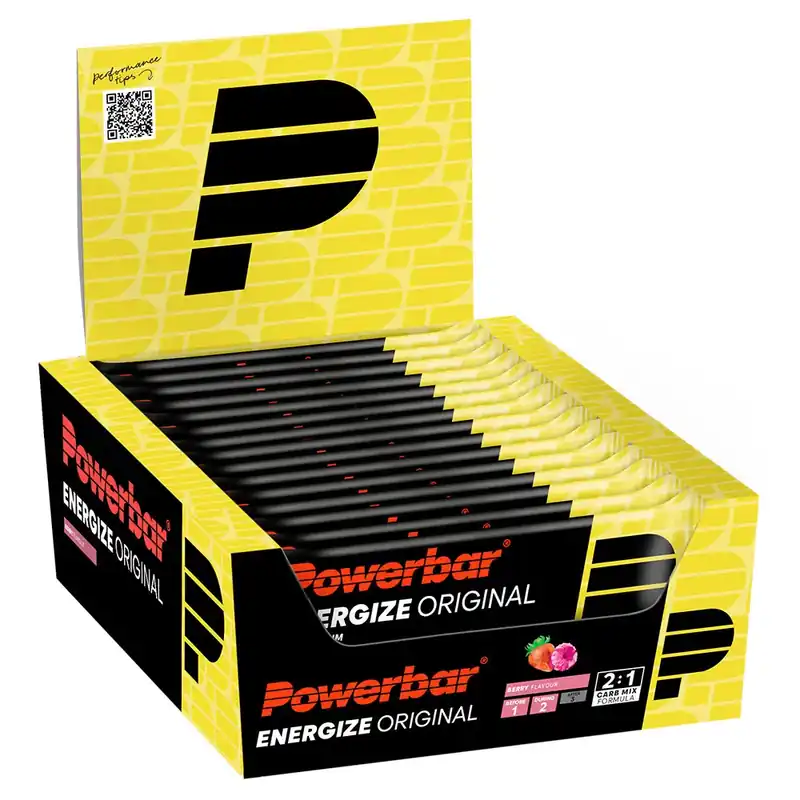 Powerbar Boîte de barres énergétiques Energize Original Baies 55g 15 unités Authentique
