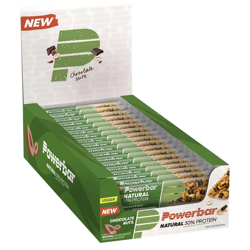 Affaire À Saisir Powerbar Boîte de barres énergétiques Protein Natural 30% 40g Noix Au Chocolat 18 unités