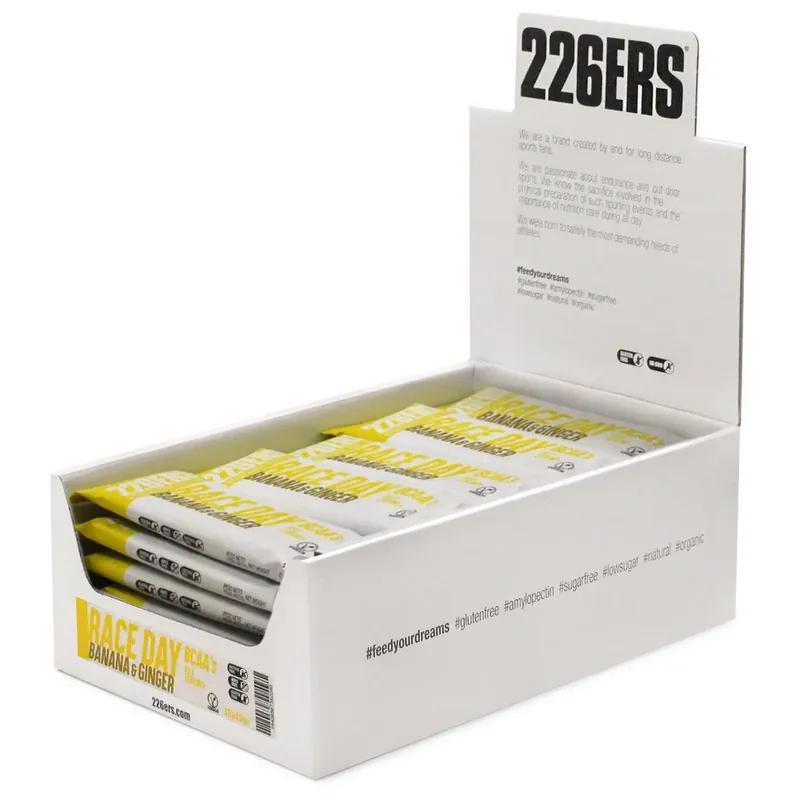 Expédition Rapide 226ERS Boîte de barres énergétiques Race Day BCAA´s Banane et gingembre 40g 30 unités