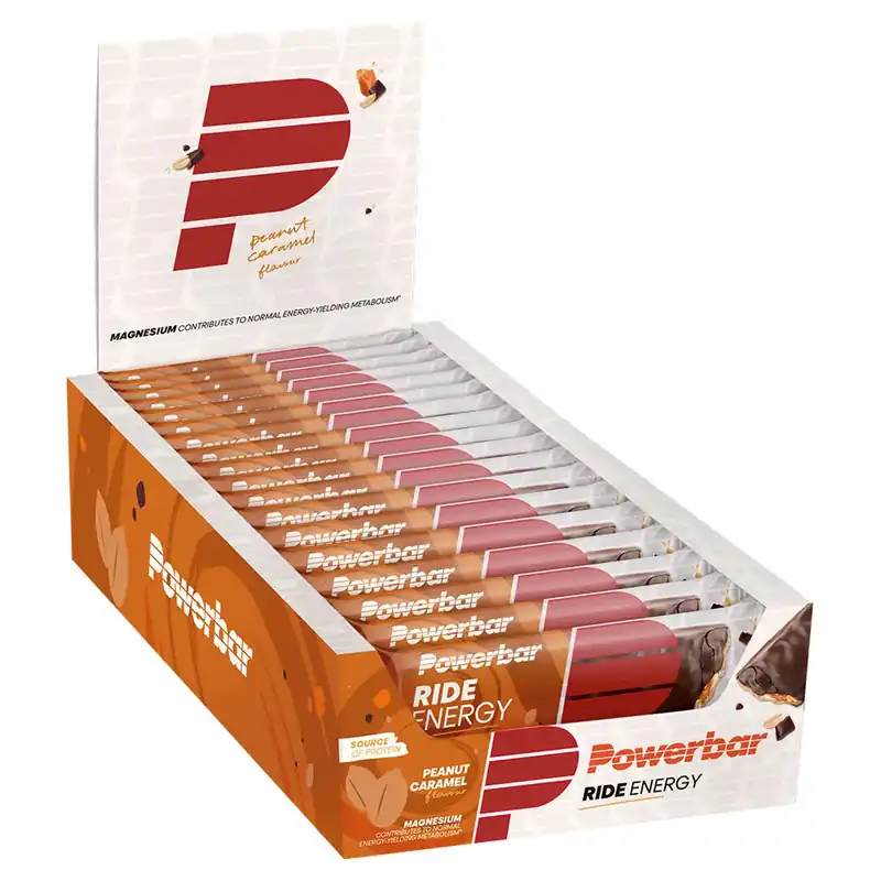 Powerbar Boîte de barres énergétiques Ride Cacahuète et caramel 55g 18 unités Réduction