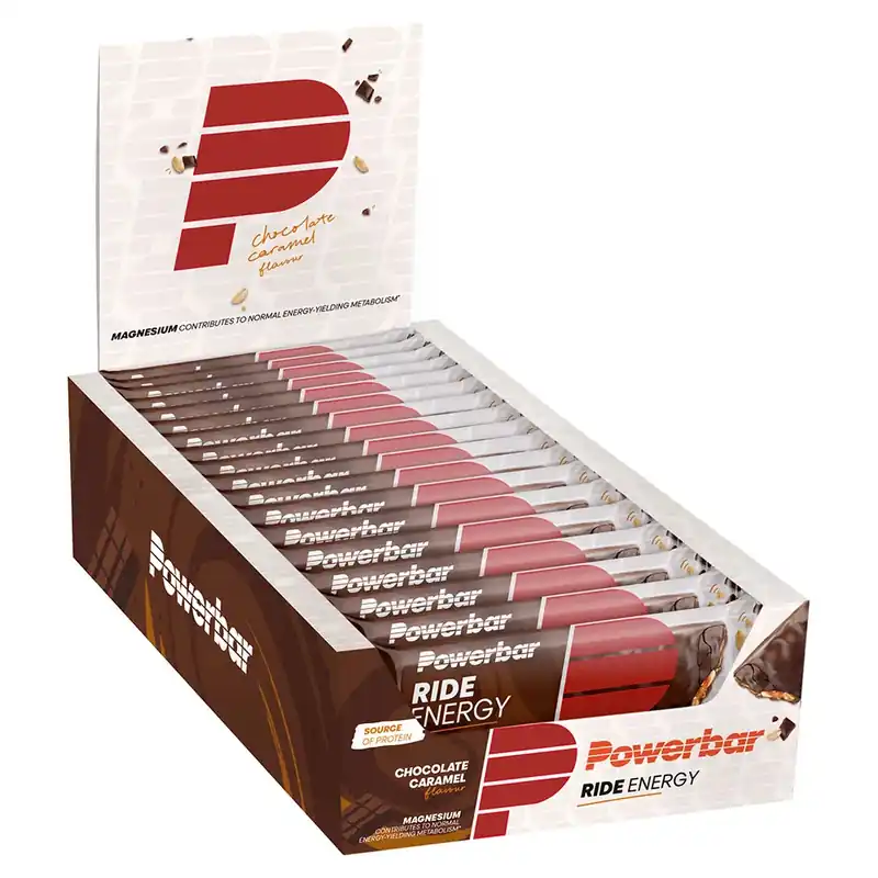 Powerbar Boîte de barres énergétiques Ride Chocolat et caramel 55g 18 unités Satisfait Ou Remboursé