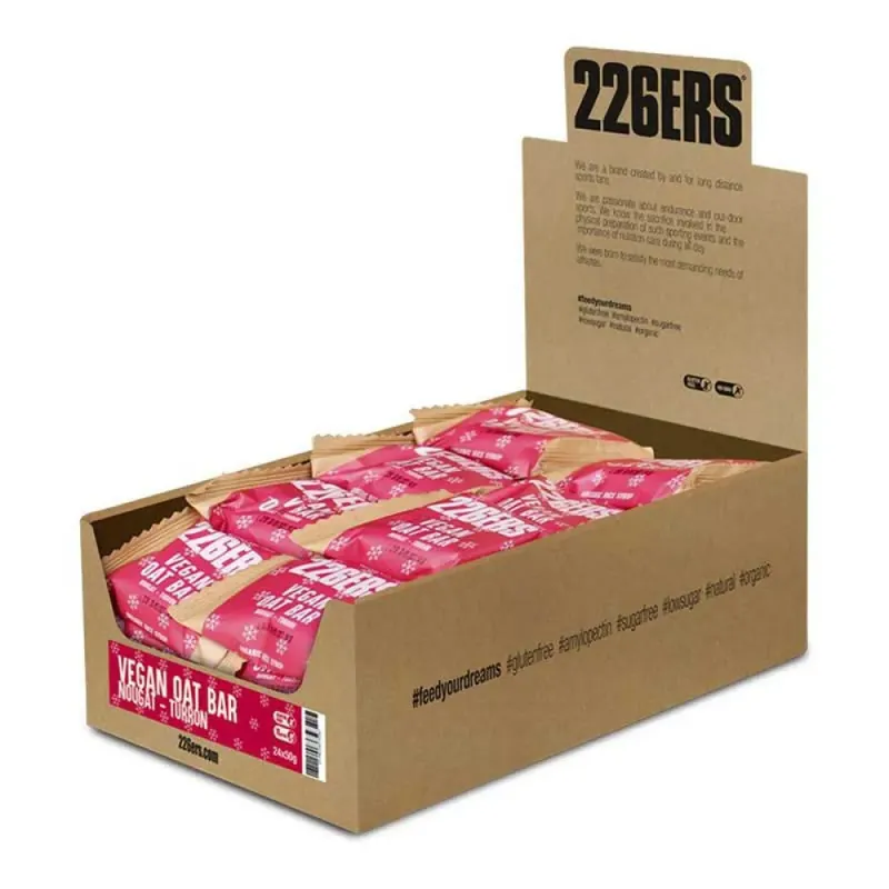 226ERS Boîte de barres énergétiques Vegan Oat Nougat 50g 24 unités Retour Gratuit