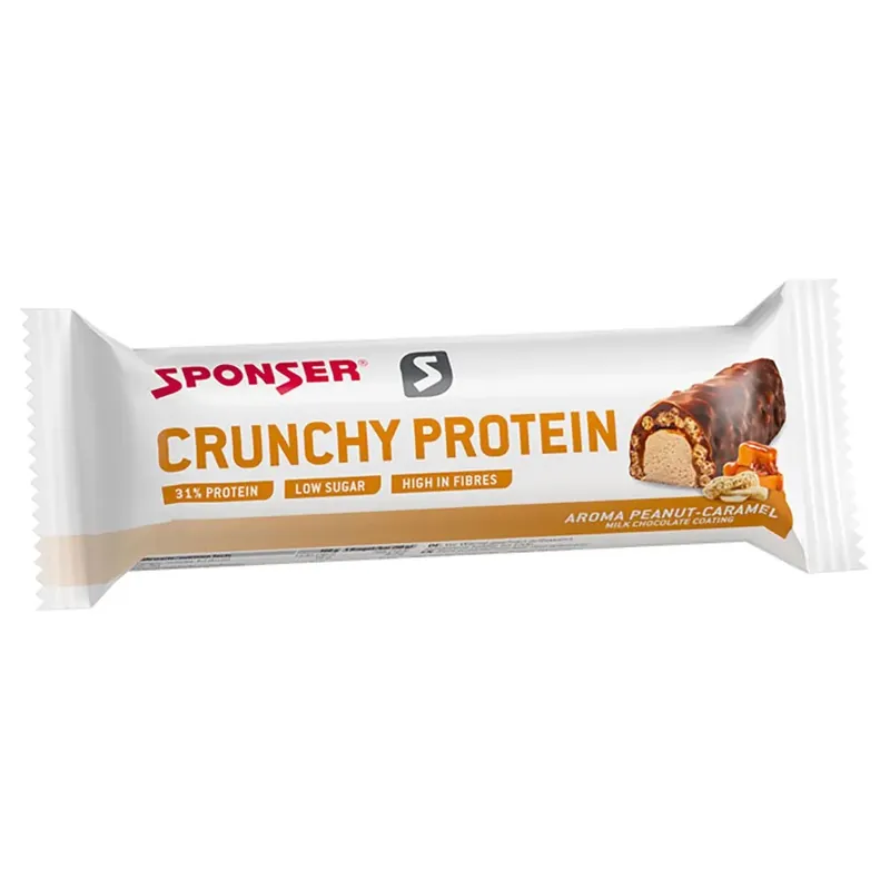 Sponser Sport Food Boîte de barres protéinées Crunchy Cacahuète et caramel 50g 12 unités Top Vente
