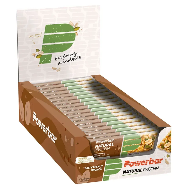 Offre Limitée Powerbar Boîte de barres protéinées Natural Vegan Cacahuète salée 40g 18 unités