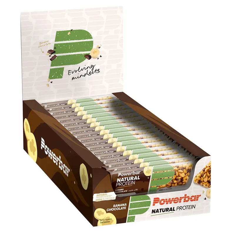 Powerbar Boîte de barres protéinées Natural Vegan Chocolat et banane 40g 18 unités Offre Limitée