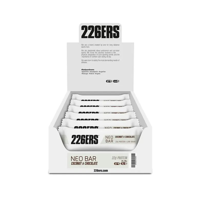 Commander Vite 226ERS Boîte de barres protéinées Neo Noix de coco et chocolat 22g 24 unités