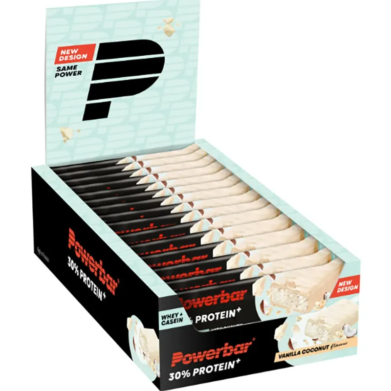 Offre Limitée Powerbar Boîte de barres protéinées Plus 30% Vanille & Noix de coco 55g 15 unités