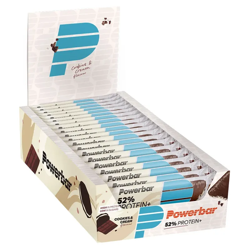Remise Powerbar Boîte de barres protéinées Plus 52% Biscuits&Crème 50g 20 unités