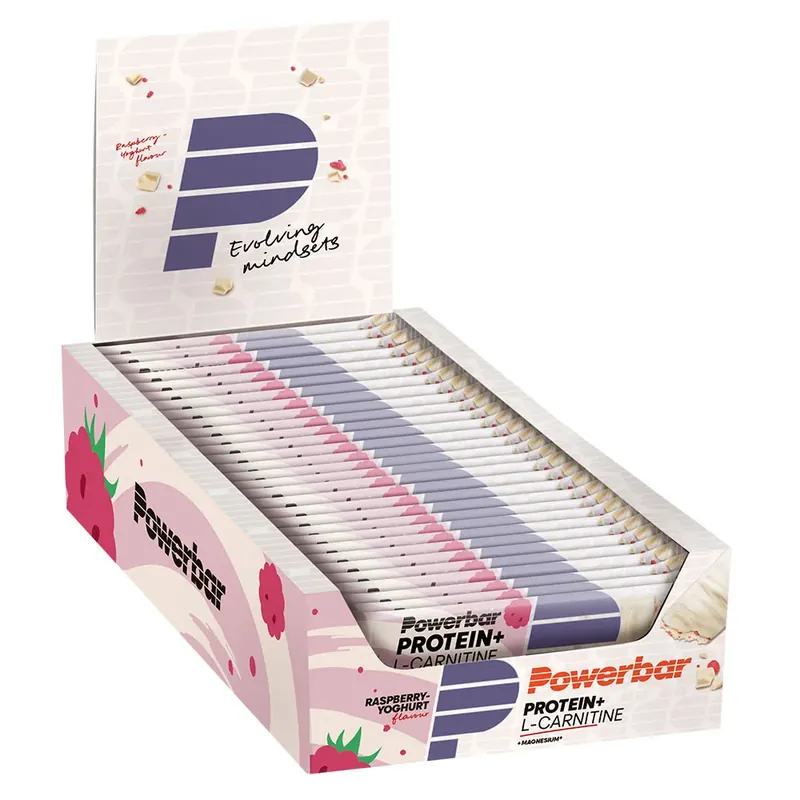 Powerbar Boîte de barres protéinées Plus L-Carnitine 30% Framboise et yaourt 35g 30 unités Offre Spéciale
