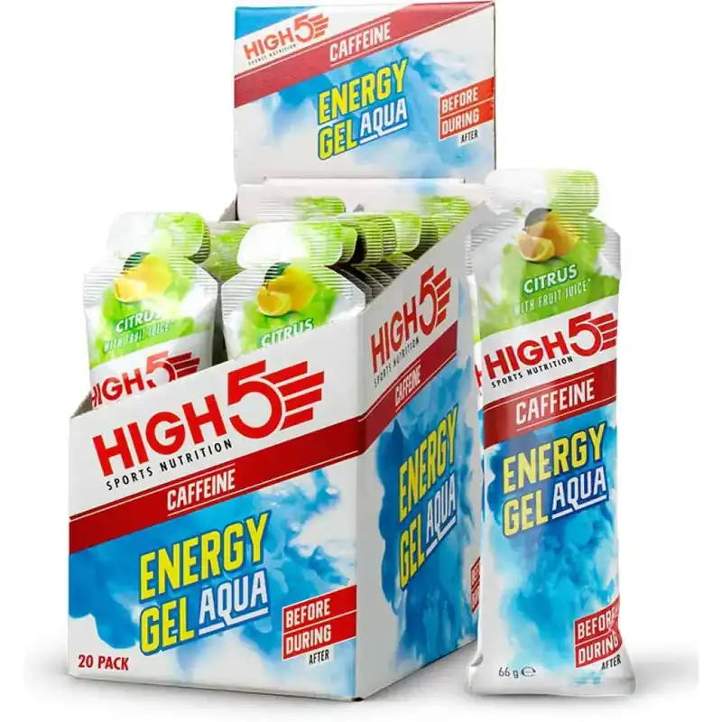 Nouveauté High5 Boîte de gels énergétiques Aqua Citrique 66g 20 unités