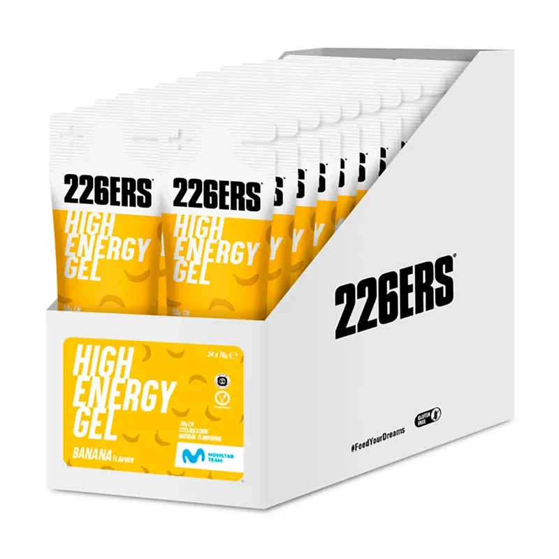 226ERS Boîte de gels énergétiques High Banane 76g 24 unités Produit De Marque