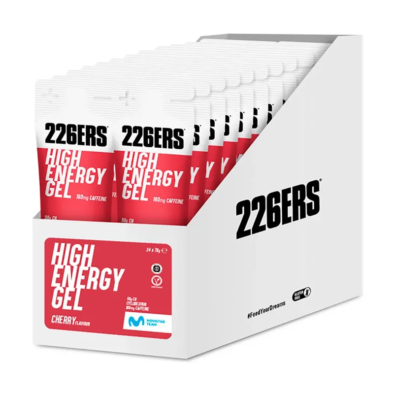 Offre Du Jour 226ERS Boîte de gels énergétiques High Cerise 76g 24 unités