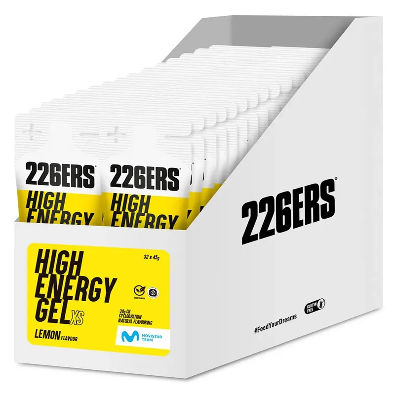 226ERS Boîte de gels énergétiques High Citron 45g 32 unités Quantité Limitée