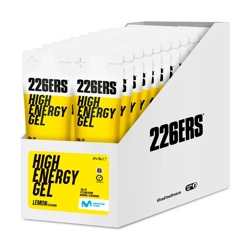 226ERS Boîte de gels énergétiques High Citron 76g 24 unités Produit De Marque