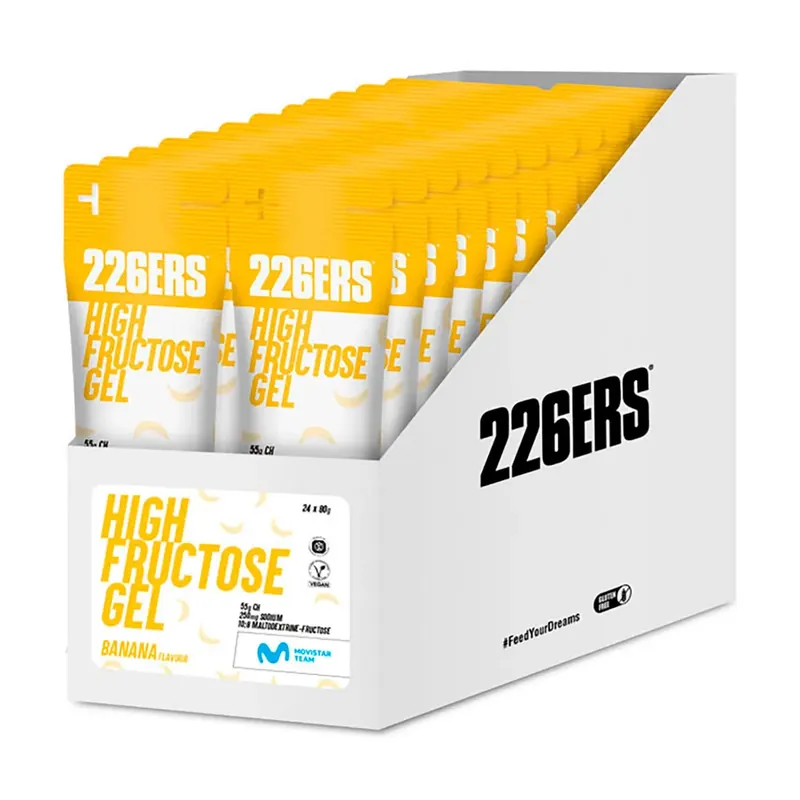 226ERS Boîte de gels énergétiques High Fructose Banane 80g 24 unités Must-Have