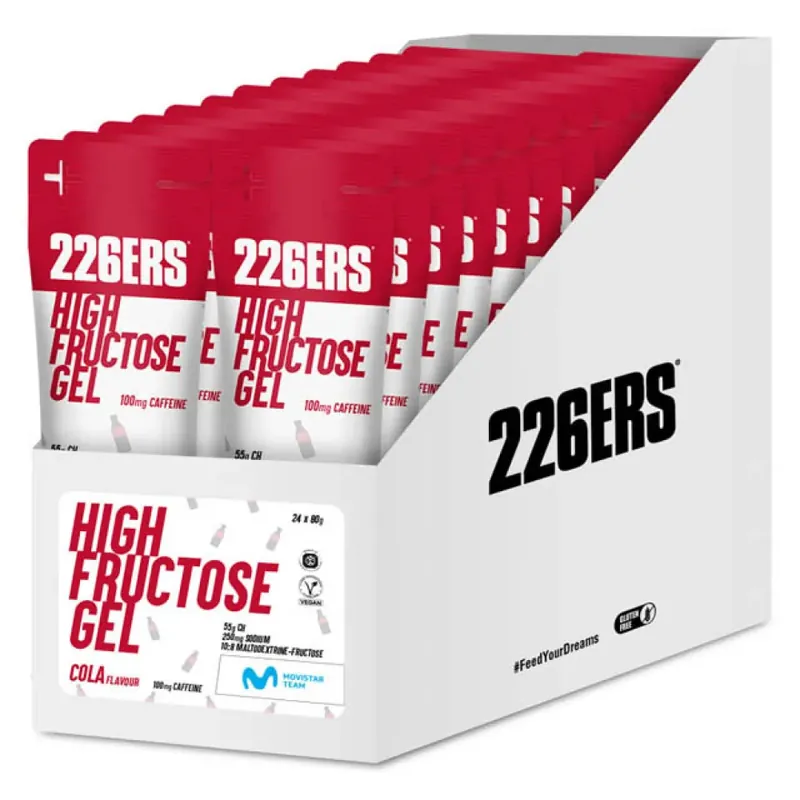 226ERS Boîte de gels énergétiques High Fructose Caffeine Cola 44g 32 unités Solde