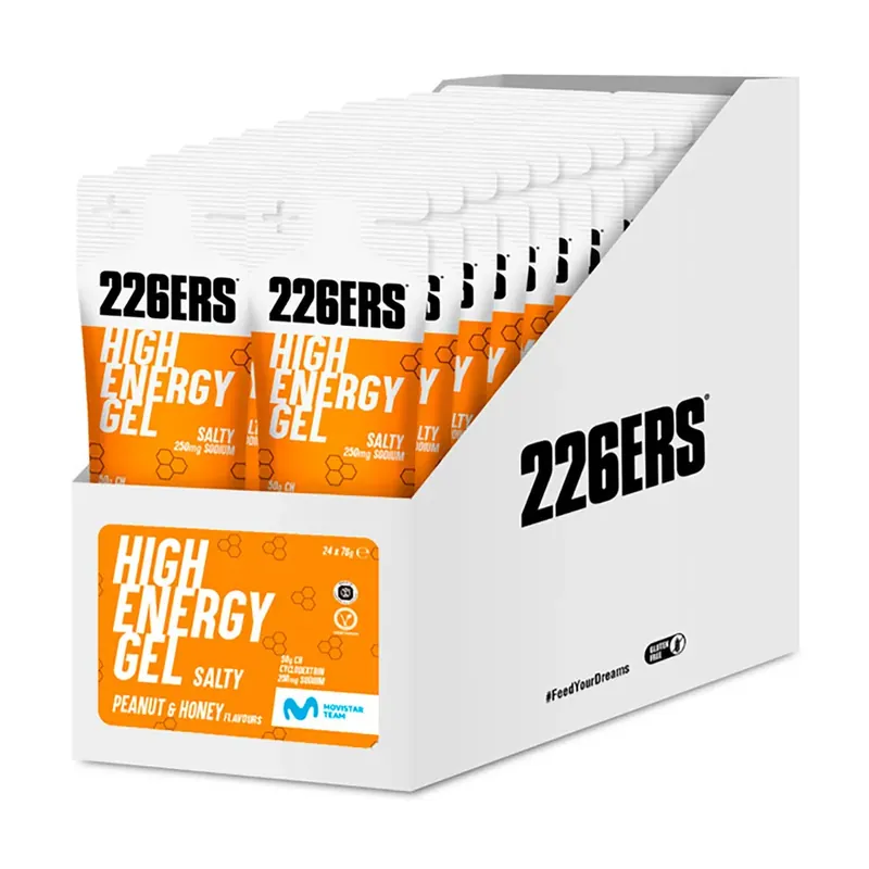 226ERS Boîte de gels énergétiques High Salty Cacahuète et Miel 76g 24 unités Nouvel Arrivage