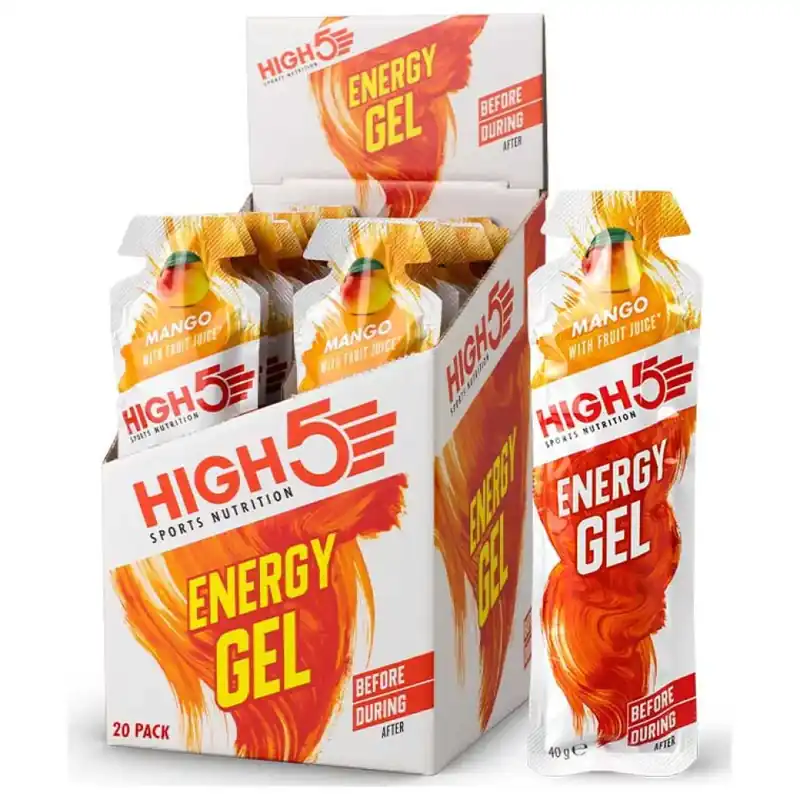 Livraison Express High5 Boîte de gels énergétiques Mango 40g 20 unités