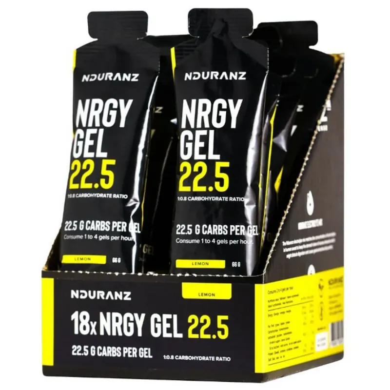 Nduranz Boîte de gels énergétiques Nrgy 22.5 Citron 66g 18 unités Prix Promo