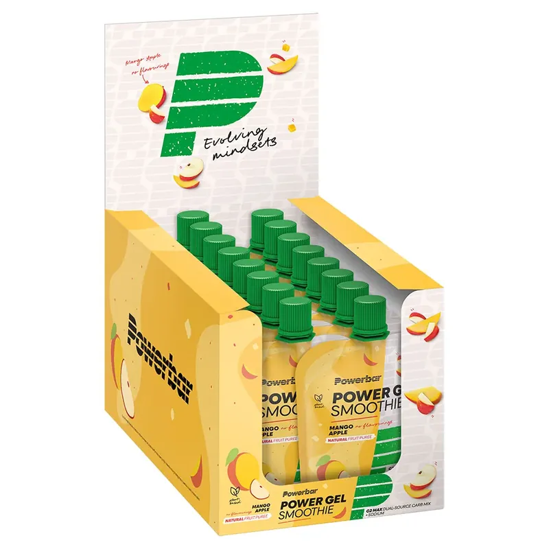 Powerbar Boîte de gels énergétiques PowerGel Smoothie Mangue et Pomme 90g 16 unités Promotion Saisonnière