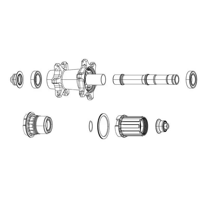 Produit De Marque Zipp Bouchons d´extrémité de moyeu arrière ZM2SL ZR1 Micro Spline