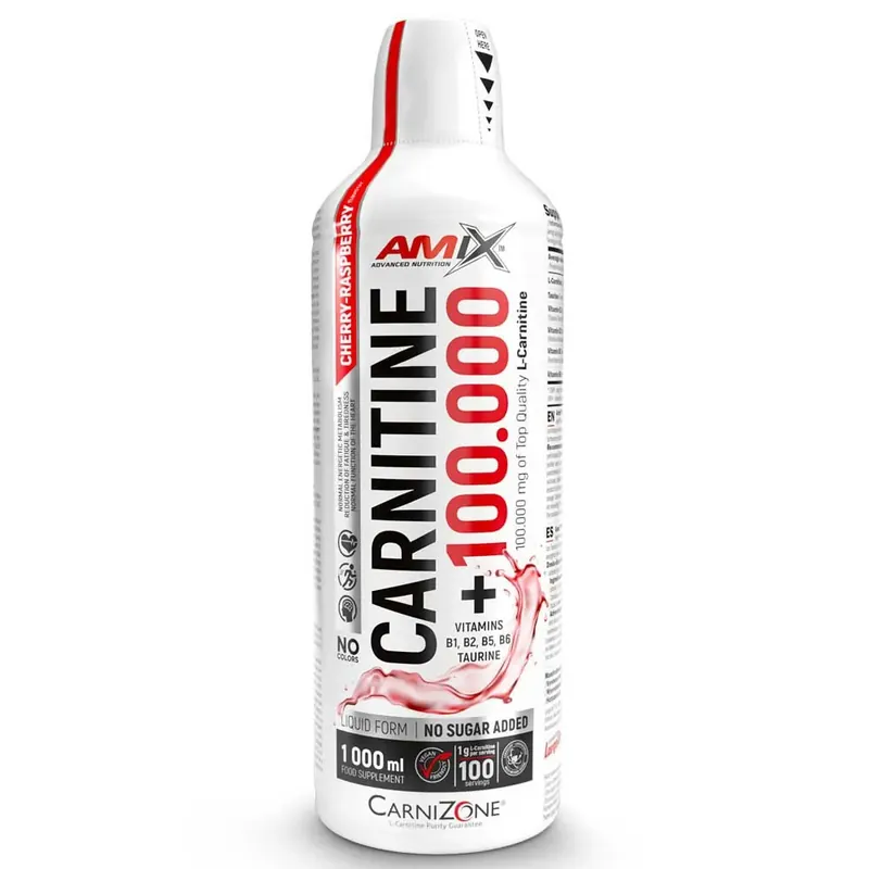 Amix Brûleur de graisse Carnitine 100.000 Cerise et framboise 1000ml Dernier Modèle