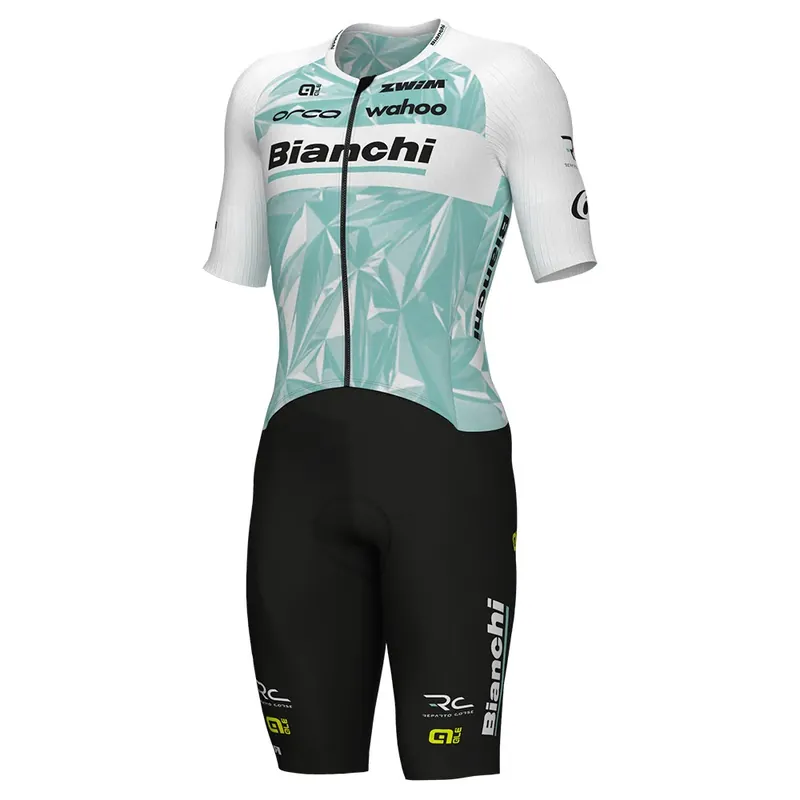 Offre Spéciale Alé Combinaison de course à manches courtes Bianchi Pro Triathlon Team